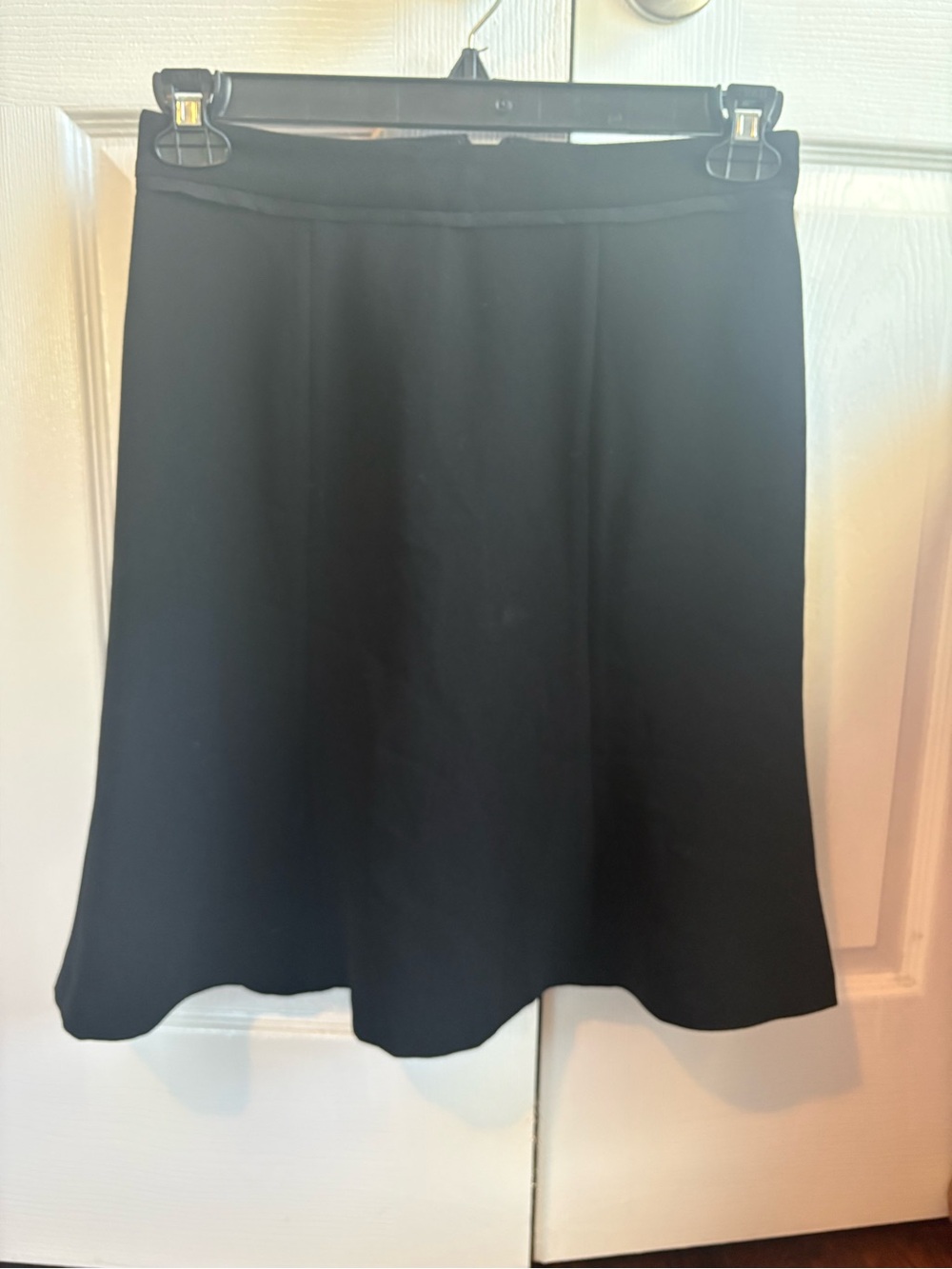 White House Black Market Black A-Line Skirt with Flowy Hem